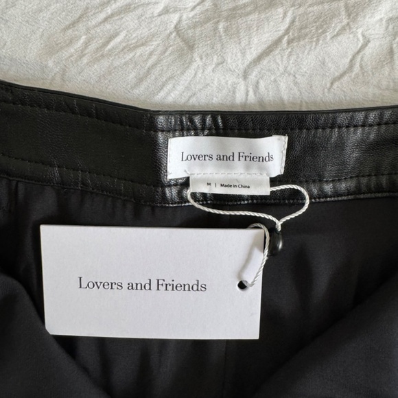 Lovers + Friends High Waist Black Leather Shorts - Picture 2 of 4